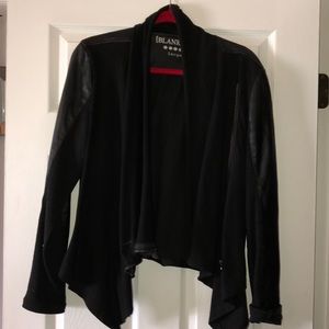 Blank NYC faux leather drape jacket